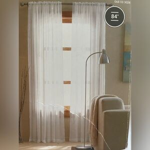 COPY - Threshold Sheer White Chiffon Curtain Panel
